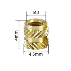 M3X4mm Pirinç Insert (1-99 adet)
